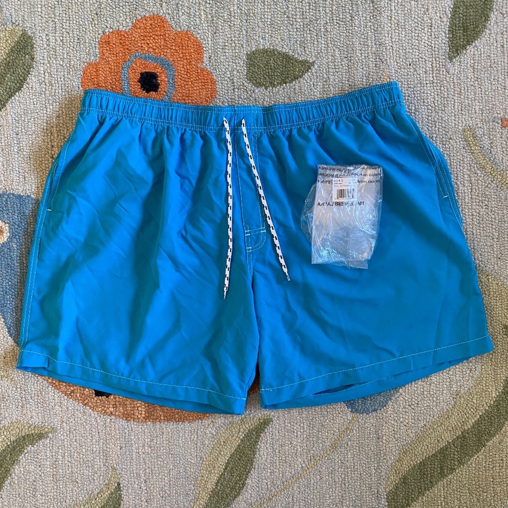 Croft & Barrow I Solid Swim Trunks I Baltic Blue I 3XB